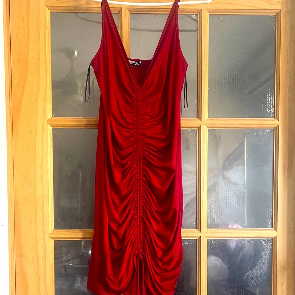 Fashion Nova Scarlet Backless Dress